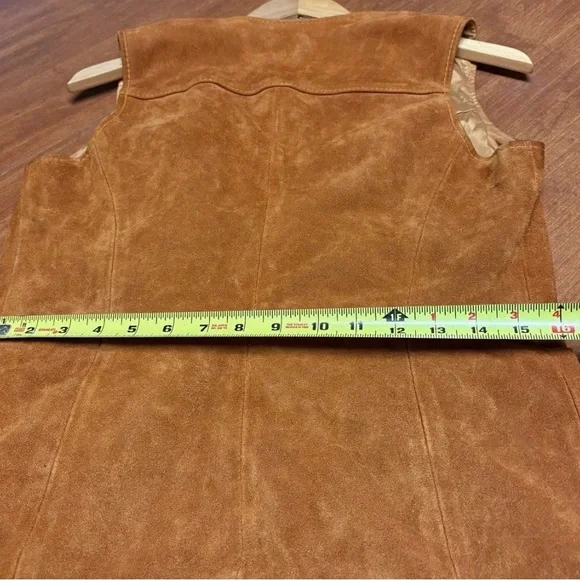 Vintage “The Tannery” Montgomery Ward Brown Suede Leather 70’s 60’s Fringe Vest - Picture 12 of 16